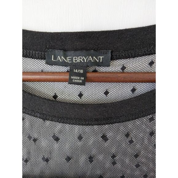 Lane Bryant‎ Womens Black Mesh Embroidered Witchy Wimsygoth Boho Top Size 14/16 - Picture 5 of 10